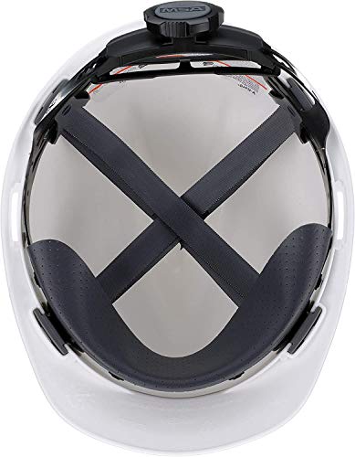 Msa 475358 V-Gard Cap Style Safety Hard Hat With Fas-Trac Iii Ratchet Suspension | Polyethylene Shell, Superior Impact Protection, Self Adjusting Crown-Straps - Standard Size In White #TOP7