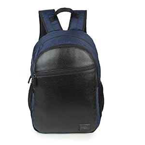 Liftible Laptop Backpack for 15.6 inch Millennial Vegan Leather/Polyester � Slim and Tough (Blue)
