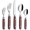 ANNOVA Silverware Set Van 20 Stukken Roestvrij Staal Kleur Handvat Met Rivet Retro Stijl Flatware Light Pink Pieces 1682793336