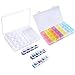 Produktbild Amasawa 2 Stück 28 Slots Kunststoff Nail Art Dekoration Tools Container Abnehmbaren Fach Aufbewahrungsbox für Nägel Strass Schmuck Perlen DIY Handwerk (Farbe Transparent)
