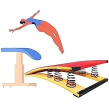 Adult Gymnastics Springboard, Heavy Duty Pro Curved Spring Board Elastic Ramp, Sport Equipment for Vaulting Training orTeens Backflip High Jump