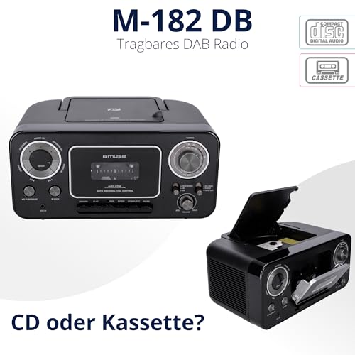 CD-Radio Muse Retro Kassettenrekorder mit Aufnahmefunktion