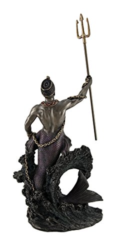 Estatua Veronese Design Olokun Owner of The Deep Sea Bronze miniatura 3