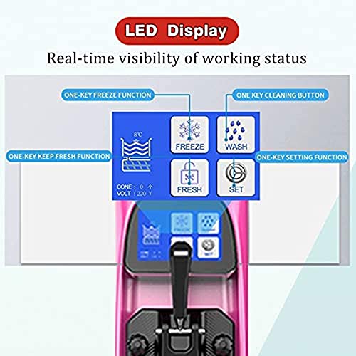 Kommerzielle Mini Slim Softeismaschine, Desktop-Eismaschine Mit LED-Touchscreen Für Frozen Yogurt, Gelato Store, Bars… – Bild 4