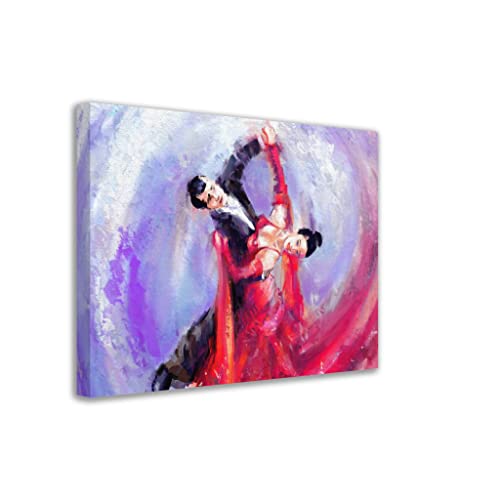 Art mural de danse moderne et tableau Aquarelle Tango Dance encadré 60x90 - 2