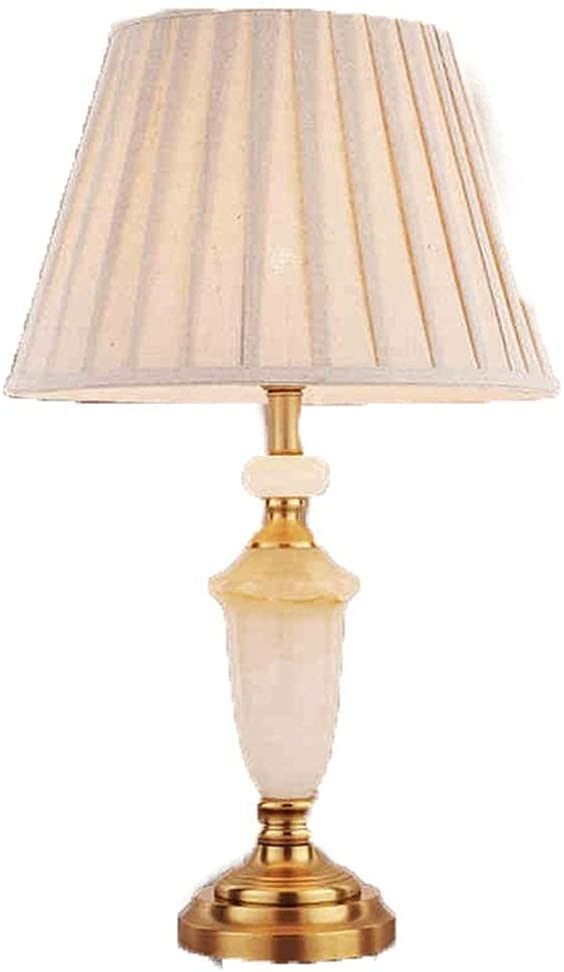 Lampe de chevet cuivre pur et marbre pour éliminer la lumière agressive du salon