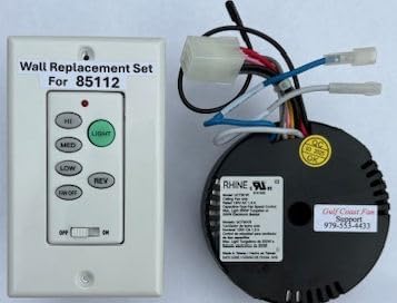 85112-04 Hunter Fan Replacement Remote Control Set. This is a New Wired in Wall. Remote and Replacement Receiver. It is Plug & Play. All The Functions are The Same as The Old Parts.