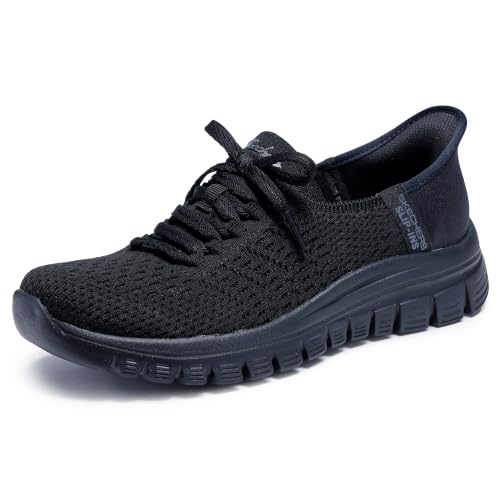Image of Skechers Women's Graceful - First Crush Hands Free Slip-Ins | Modern Comfort Casual, Slip-ins, Air-Cooled Memory Foam, Machine Washable, Vegan