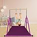 GLANT Foldable&Movable Gymnastics Kip Bar with MAT and Ring Set, 3' to 5' Height Adjustable,Horizontal Bar for Kids Girls Junior,GymEquipment for Indoor and HomeTraining- Max Load 300LBS