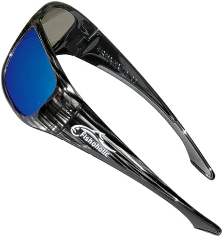 Fishoholic Pro Series Polarized Fishing Sunglasses - 5 Colors - L/XL - Rubber Accents - UV400 Sun Protection - Great Gift