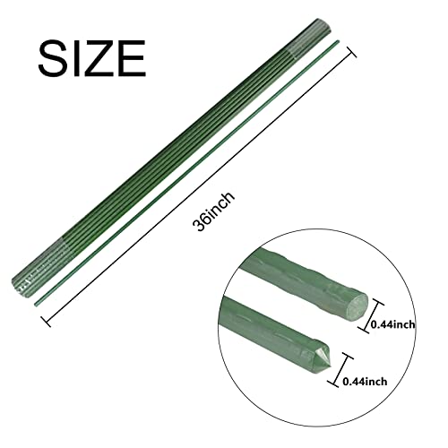 Garmeinea Garden Stakes 36 Inches Plastic Coated Steel Plant Stakes for Growing Climbing Plants, Pack of 25 by Garmeinea - Image 5