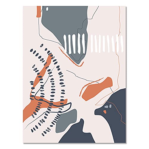 Impression d'art moderne affiche vintage soleil lune déco murale géométrique 40x60cm