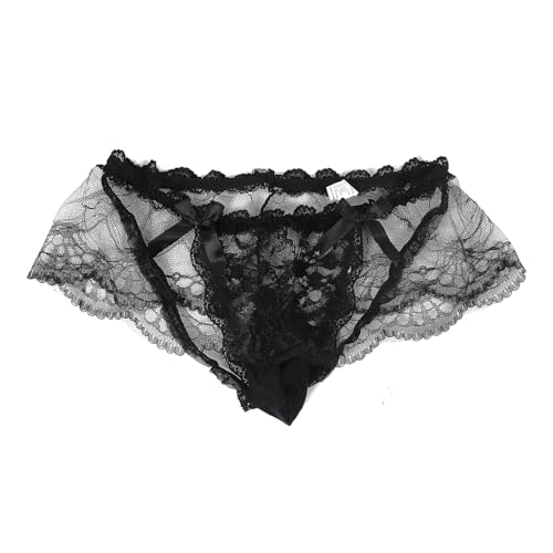 Men's Sissy Lingerie for Cross-dressers Lace Sexy Low Rise Lace Mini Skirt G-string Panties Crossdressing Panties Crossdress2