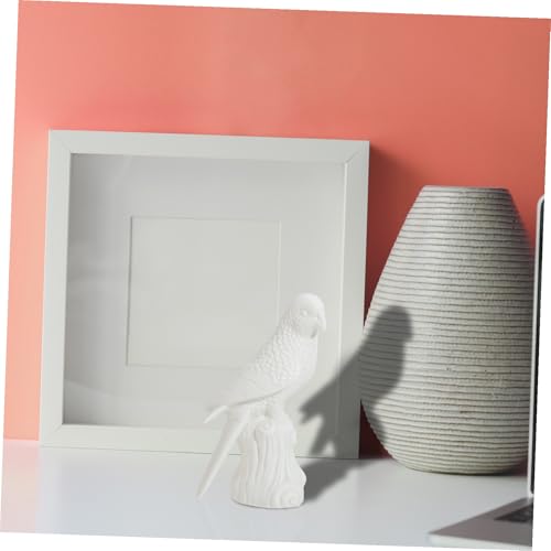 Perroquet en céramique blanche artisanat chic et raffiné - 6