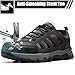 CIVHOM Steel Toe Shoes for Men Comfortable & Breathable Work Safety Sneakers Anti-Smash & Slip Resistant Protection Industrial Construction Shoes(802Grey_46.5)