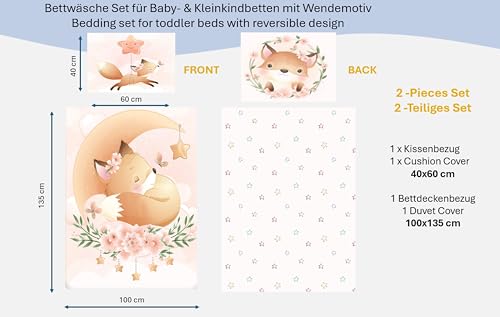 Miniatura 4 de Theonoi Juego Completo De Ropa De Cama Infantil De 100 X 135 Cm Y Funda De Almohada De 40 X 60 Cm, De Algodón, Certificado Öko-Tex Standard Para Niños Y Niñas