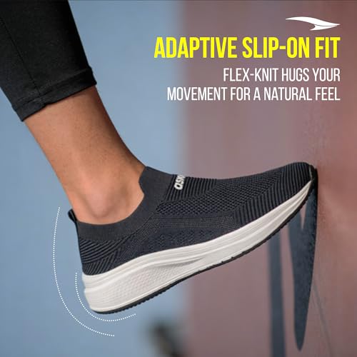 Image of ASIAN Storm-42 Men's Walking Shoes with Breathable Knit Shoe, Lightweight Cushioned Sole, Soft Sock-Like Fit, Flexible Slip Ons with Without Laces Comfort & Steady Grip | Ideal, Office & Travel