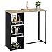 IDIMEX Bartisch PIAVA, schöner Stehtisch mit Regal, Moderne Küchentheke mit Metallgestell in schwarz, schöner Bartresen mit Flaschenhalterung, praktische Küchenbar in Sonoma Eiche