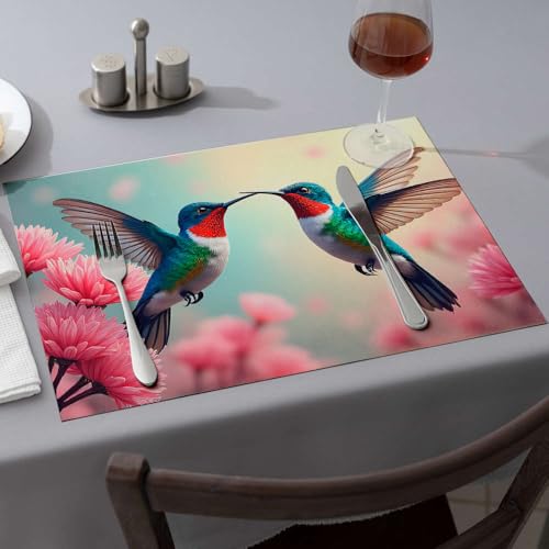 Set de table colibri lavable et résistant à la chaleur lot de 6 - 2