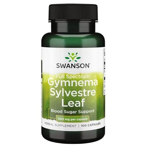 Swanson, Gymnema Sylvestre Leaves (Hojas de Gymnema Silvestre), 400mg, 100 Cápsulas, Alta Dosis, Probado en Laboratorio, Sin Soja, Sin Gluten, No GMO Cover