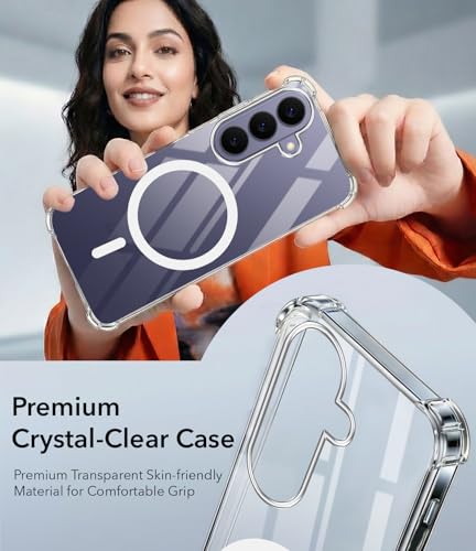 Image of Jkobi Shockproof Crystal-Clear Back Cover for Samsung Galaxy S26 Plus (Magsafe Wireless Support | Drop & Camera Protection | Hard Polycarbonate)