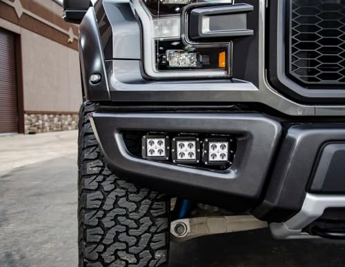 iJDMTOY Lower Bumper Opening Fit 120W LED Fog Light Kit Compatible With 2017-2020 Ford Raptor, Includes (6) 20W LED Pod, Metal Mounting Brackets & On-Off Switch Relay Wiring by iJDMTOY - Image 4