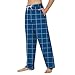 Mens Pajamas Pants, Cotton Lightweight Plaid Sleep & Lounge Pj Bottoms With Pockets Fashion Pijamas De Hombre Flannel Pajama Pants (XXL, Blue)