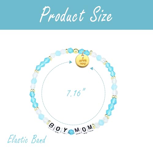 ProNature BoyMom BoyDad Beaded Bracelet Beads Jewelry Bracelet Mom Dad Parents Gifts for New BoyMom Mama Daddy Women Men2