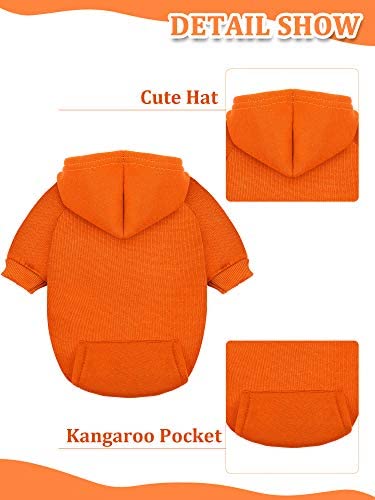 6 Pieces Dog Hoodie Dog Clothes Sweaters With Hat, Pet Winter Clothes Warm Hoodies Coat Sweater For Small Dogs Chihuahua (Xxs) #TOP2