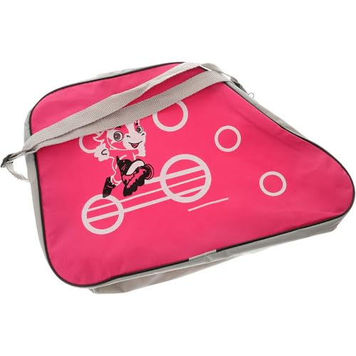 TEHAUX Bolsa para Patinar sobre Hielo Rosa de Tela Oxford, Portátil y Fácil de Limpiar, Gran Capacidad Adecuado para Casco y Patines de Hockey en Viajes y Caminatas sobre Nieve