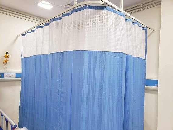 Medical Privacy Curtain, Hospital Room Divider, Blue and White (7X4 FEET Pack of 1 PC.)-image-46