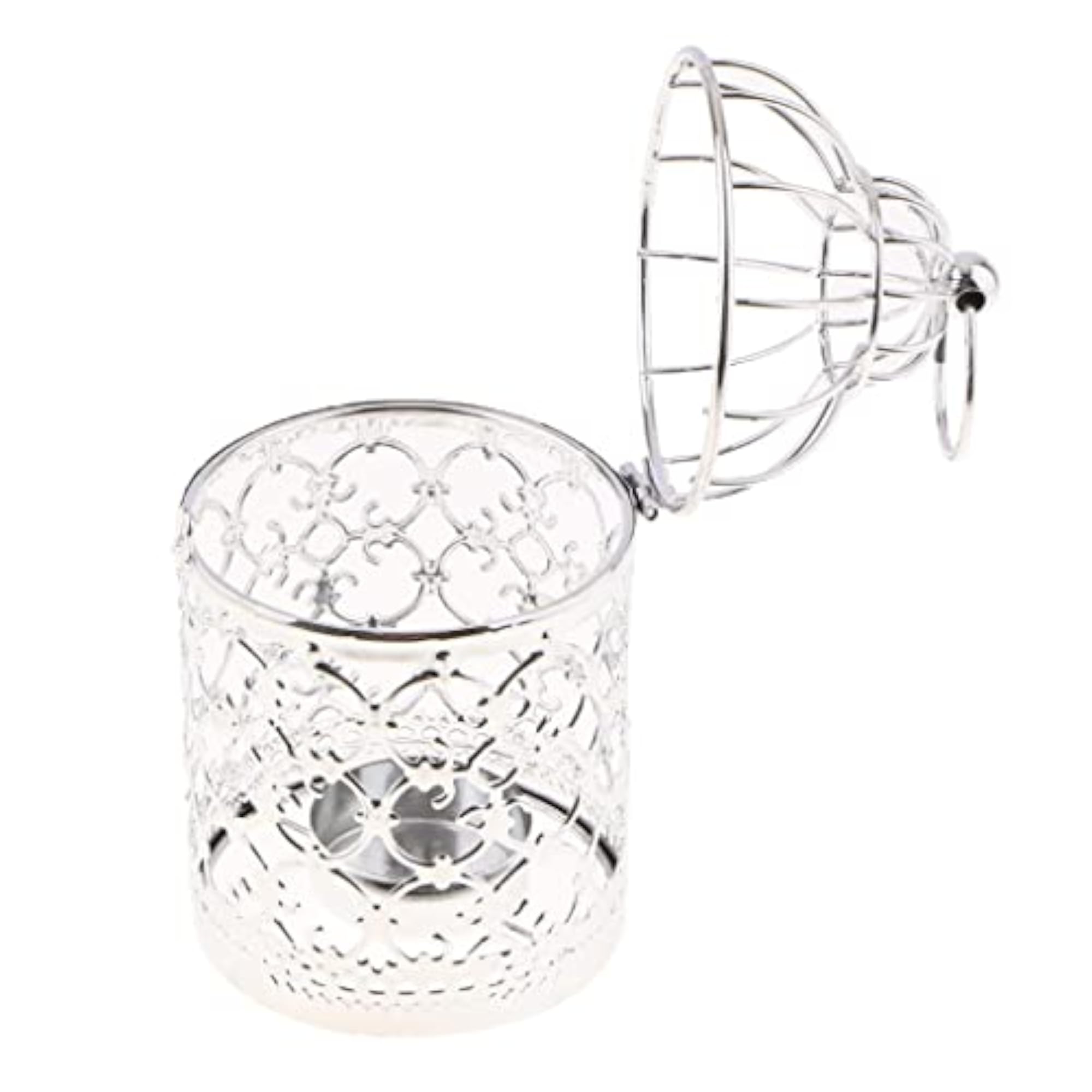 Electroplated Metal Birdcage Tea Light Candle Holder