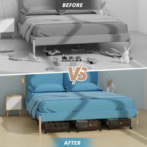 Nonkky Under Bed Storage with Wheels 47.2"(L)/57.6L Large Rolling Under Bed Storage の商品画像 5