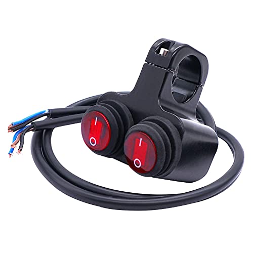Bouton de guidon 12V LED rouge pour réparer les commandes de votre moto