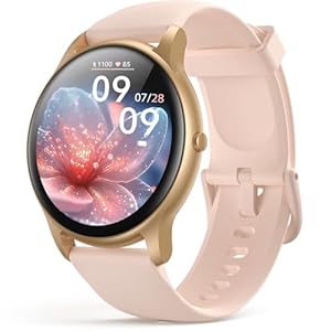 AGPTEK Smart Watch for Women, 1.3” Full Touch Fitness LW11 Watch with Female Health Tracking, Heart Rate Monitor, 5ATM Waterproof Outdoor Sports Smartwatch for Android iOS Phones