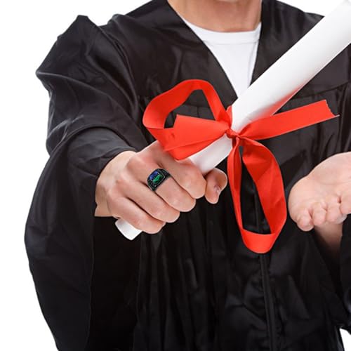 Personalized High School and College Class Rings 925 Sterling Silver /10k/14k/18k Class Rings College Graduation Jewelry 2025 Graduation Gifts Customizable Patterns and Birthstones2