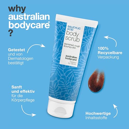 Salicylsäure Body Scrub für Pickel am Po, am Rücken und auf der Brust – klärt Poren und unreine Haut mit Salicylsäure, Glykolsäure und Allantoin – BHA & AHA Körperpeeling – Bild 5