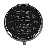 FrereFeter Inspirational Compact Mirror Gift for Women Men Son Daughter Best Friends Birthday Back to School Gift for Boys Girls Teen Christmas Thanksgiving Gift from Mom Dad