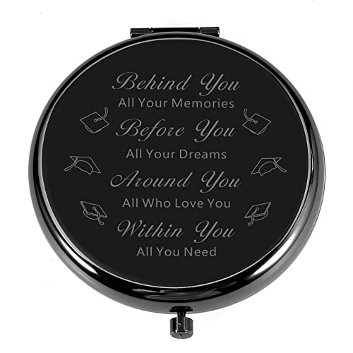 FrereFeter Inspirational Compact Mirror Gift for Women Men Son Daughter Best Friends Birthday Back to School Gift for Boys Girls Teen Christmas Thanksgiving Gift from Mom Dad