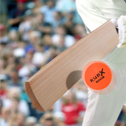 Image of RUBX PVC T-20 Practice Cricket Wind Balls 110g Pack of 3, Standard Size, Suitable for Training & Casual Play (Orange)