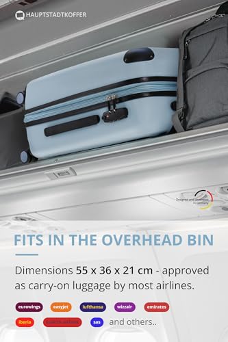 Image of HAUPTSTADTKOFFER - Spree - Hartschalen-Koffer Koffer Trolley Rollkoffer Reisekoffer, Pool Blue, 55 cm (S), Hand Luggage
