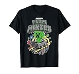 Minecraft Team Miners Creeper in Minecart T-Shirt