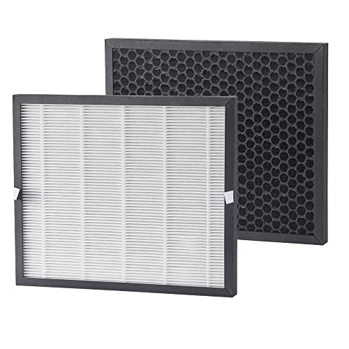 Filtre HEPA 2 en 1 et Filtre à Charbon Actif Filtre de Remplacement pour Greenmigo Déshumidificateur 55L WiFi(ALPHA-AF55 WiFi) Déshumidificateur de Pièce,Blanc/Noir