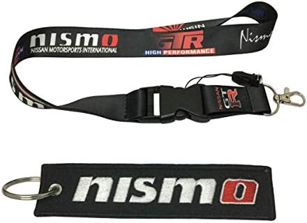 Cview Premium Quality Lanyard & Key Chain Tag for Car,Truck, SUV, Motorcycle, Scooter, ATV, UTV, RV, Motorsport, House Keys, Office ID, Fashion Accessories, Gifts Work with (Nismo)