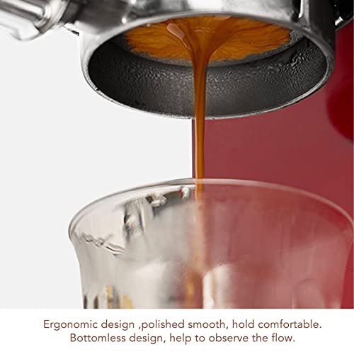 Mtlavishness Portafilter Filter Bottomless Monolayer Handle Portafilter Fits for DEDICA ARTE for EC0680 EC0685 (White)