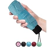 NOOFORMER mini Travel sun & rain windproof Umbrella （8 Ribs）- Lightweight Compact Parasol with 95% UV Protection for Men Women Multiple Colors