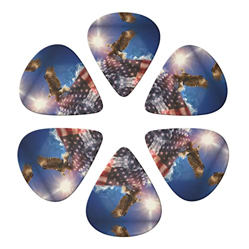 Lot de 6 médiators pour guitare acoustique, guitare électrique, basse, ukulélé Motif drapeau américain américain - Les Beatles, Paul McCartney, John Lennon, RIngo Starr, George Harrison Lot de 6 médiators pour guitare acoustique, guitare électrique, basse, ukulélé Motif drapeau américain américain – Image 5