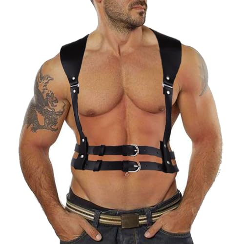 Brust Harness Fetisch Männer Harness männer leder Herren Body Brust Harness Gothic Fetisch Bandage Kostüme Brustgeschirr Gay Reizvolle Bondage SM Fesseln Cosplay Party Kostüme Sexy Sklave Clubwear