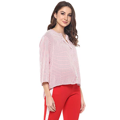 Image of mayra Women's Rayon Pink Color 3 /4 Sleeve Top
