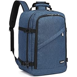 Maletin Profesional Konad Kono Mochila 40x20x25 Bajo Asiento Ryanair Cabina de Vuelo Bolsa de Viaje Equipaje de Mano Bandolera 20L (Azul Marino)